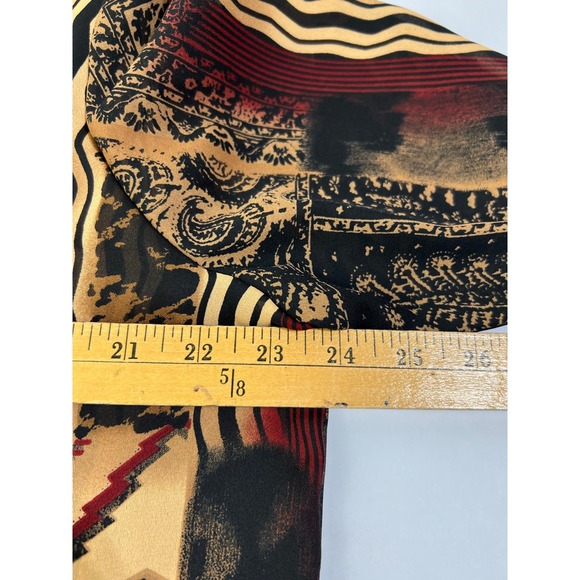 NWT‎ STUDIO I Women's Size 18 Patchwork Print Long Sleeve Button Up Shirt Top - Picture 9 of 13